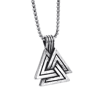 Thumbnail for Collier Viking Triple Valknut - Univers Celtique