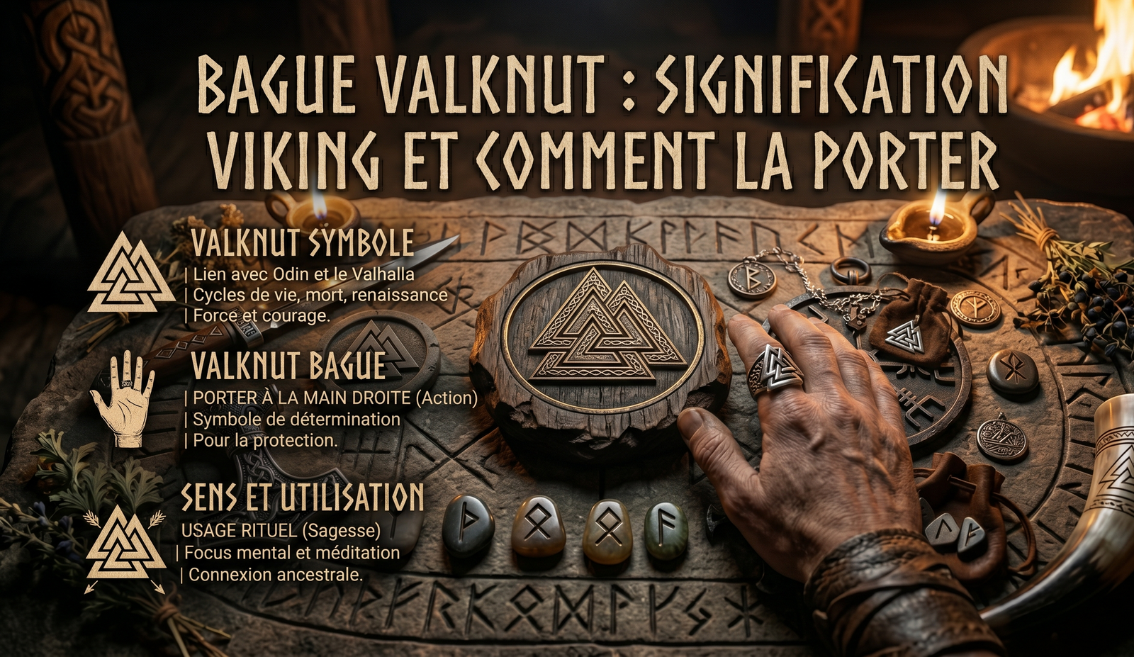 comment porter bague valknut