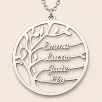 Thumbnail for Pendentif Arbre de Vie personnalisé avec prénoms intégrés aux branches