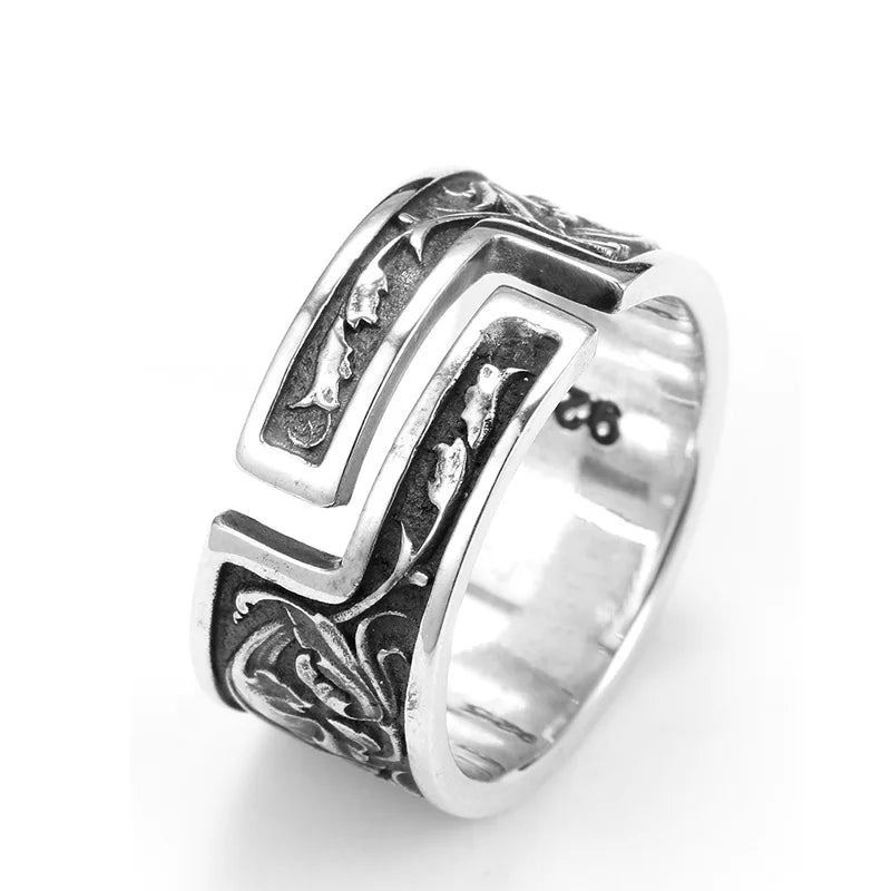 anneau cerf argent
