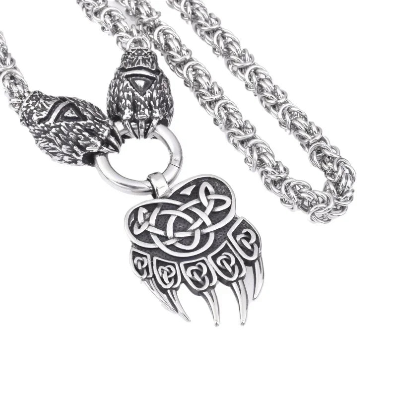 Collier viking patte ours