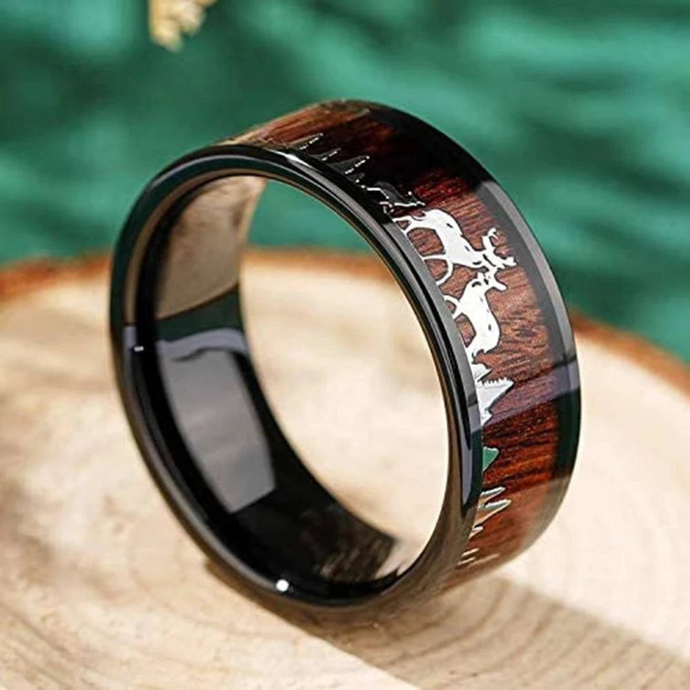 bague cerf homme