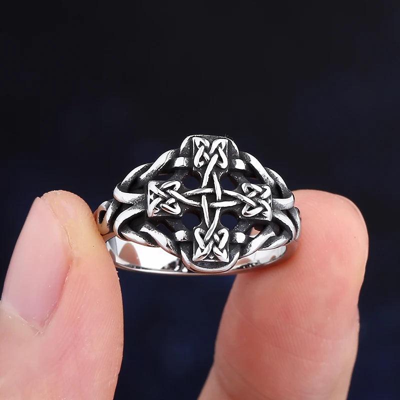 Bague Croix Celtique Entrelacs