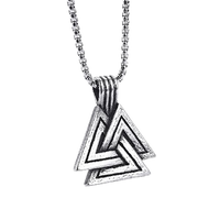 Thumbnail for Collier Viking Triple Valknut - Univers Celtique